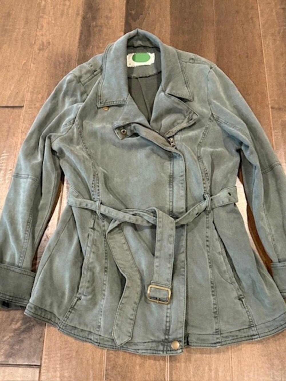 Athropologie Olive Green Corduroy Trench Style Jacket Sz L